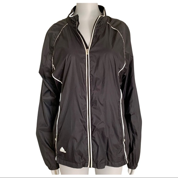 adidas Jackets & Blazers - ADIDAS Golf Climaproof Windbreaker Jacket Lightweight Nylon Full Zip Black
